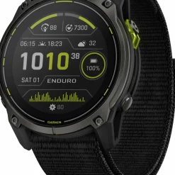 Garmin Enduro 3 Carbon Grey DLC Titanium/Black UltraFit Nylon Strap