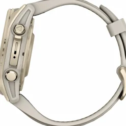 Garmin Fenix 8 Amoled 43mm, Sapphire Soft Gold - Fog Grey/Sandstone Silicone Strap