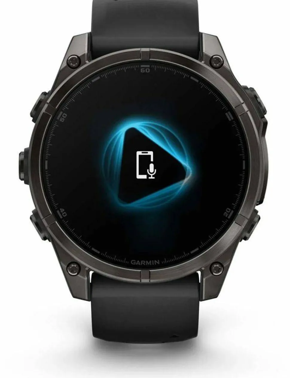 Garmin Fenix 8 Amoled 47mm, Sapphire Carbon Gray DLC Titanium - Black/Pebble Grey Silicone Strap