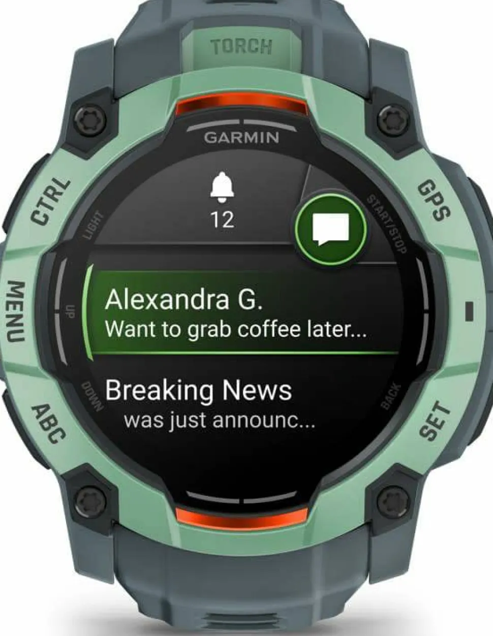 Garmin Instinct 3 AMOLED, 50mm Neotropic Bezel With Twilight Band