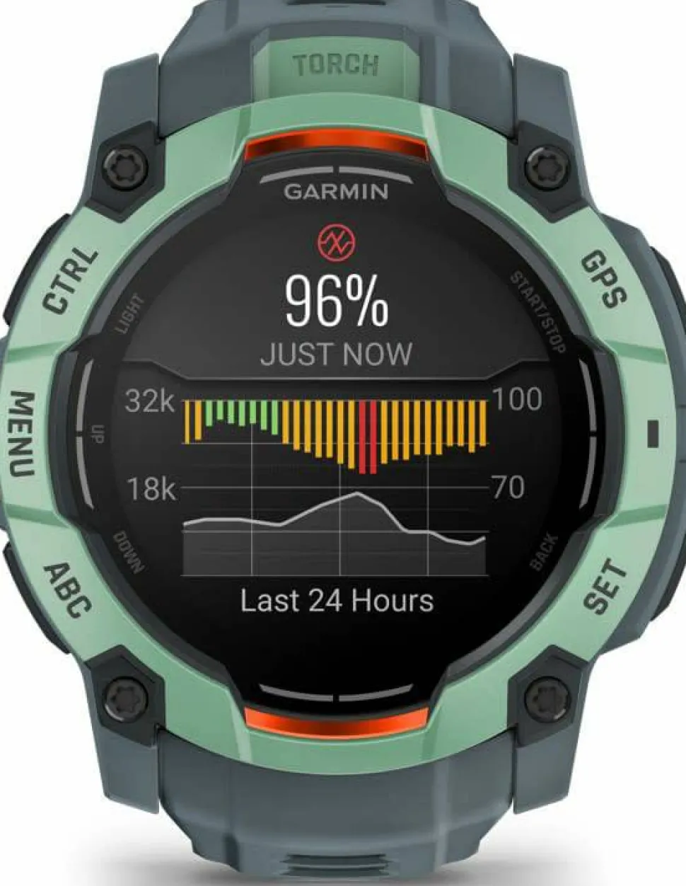 Garmin Instinct 3 AMOLED, 50mm Neotropic Bezel With Twilight Band