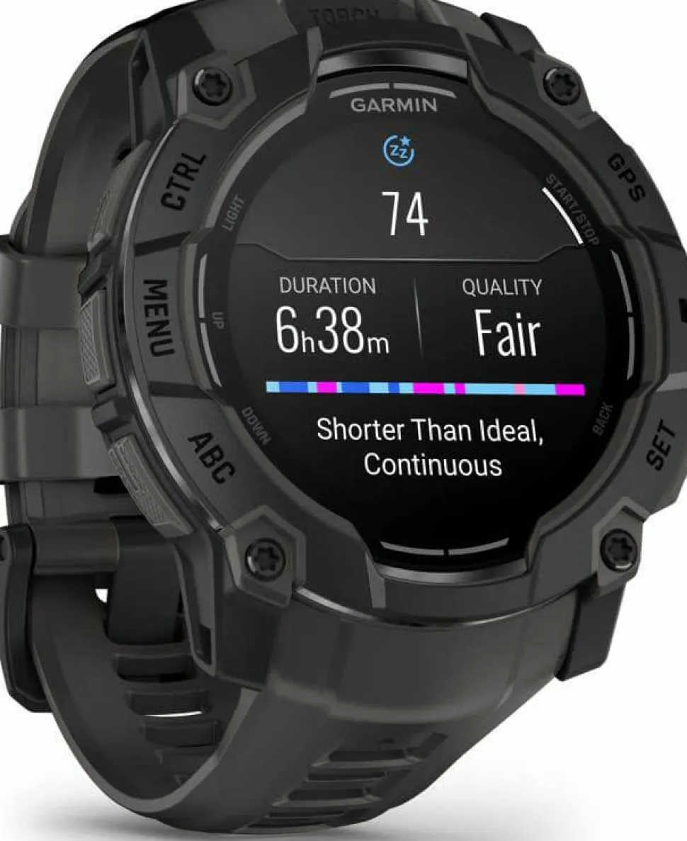 Garmin Instinct 3 AMOLED, 50mm Black Bezel With Charcoal Band
