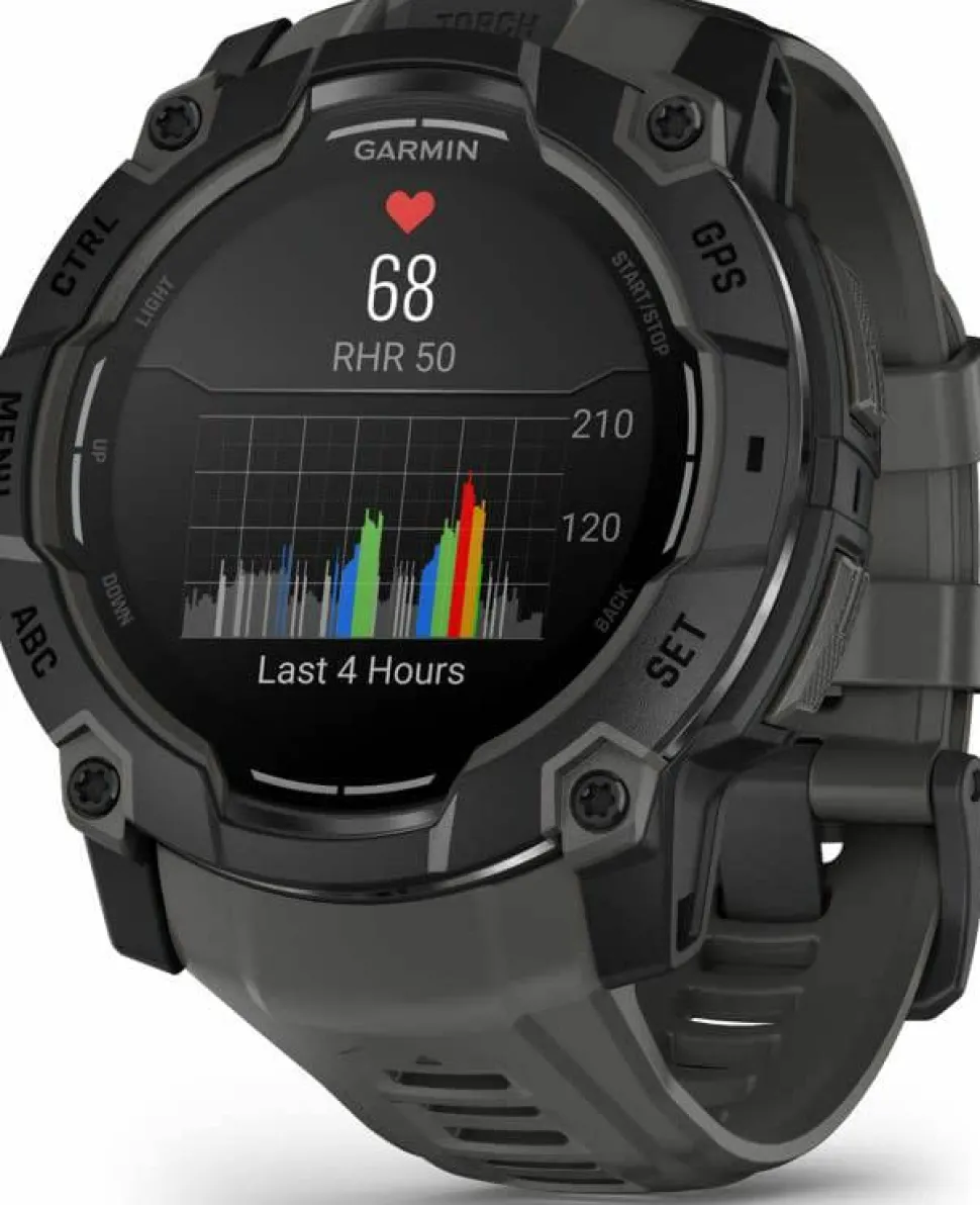 Garmin Instinct 3 AMOLED, 50mm Black Bezel With Charcoal Band