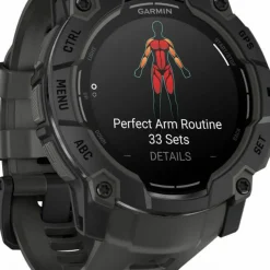 Garmin Instinct 3 AMOLED, 50mm Black Bezel With Charcoal Band