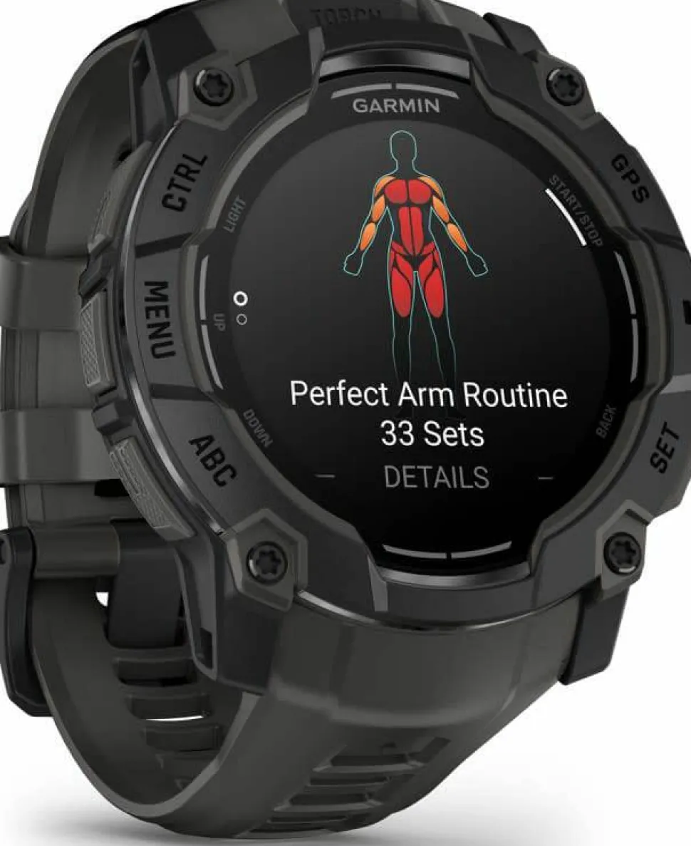 Garmin Instinct 3 AMOLED, 50mm Black Bezel With Charcoal Band
