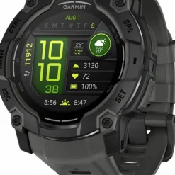 Garmin Instinct 3 AMOLED, 50mm Black Bezel With Charcoal Band