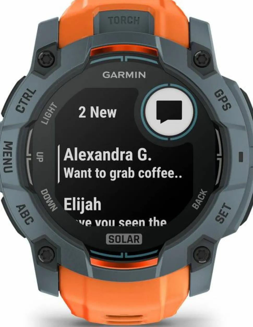 Garmin Instinct 3 Solar, 50 mm Twilight Bezel W/Solstice Band