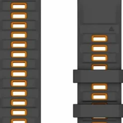 Garmin Quickfit Watch Bands Graphite/spark Orange Silicone