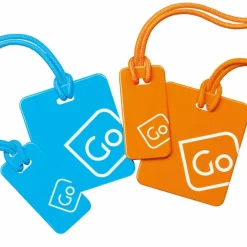 Go Travel Luggage Tags Family Pack Blue/Orange