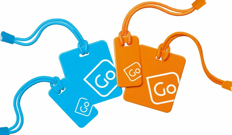Go Travel Luggage Tags Family Pack Blue/Orange