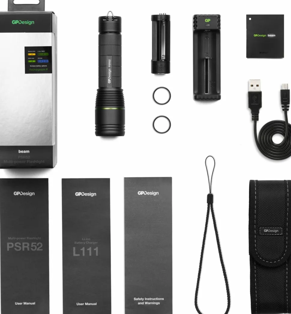 GP Batterier GP Design beam Rechargeable Multi-Battery 1050lm - PSR52 Nocolour