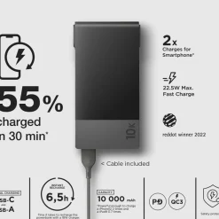 GP Batterier GP Powerbank M2 10000 mAh Black