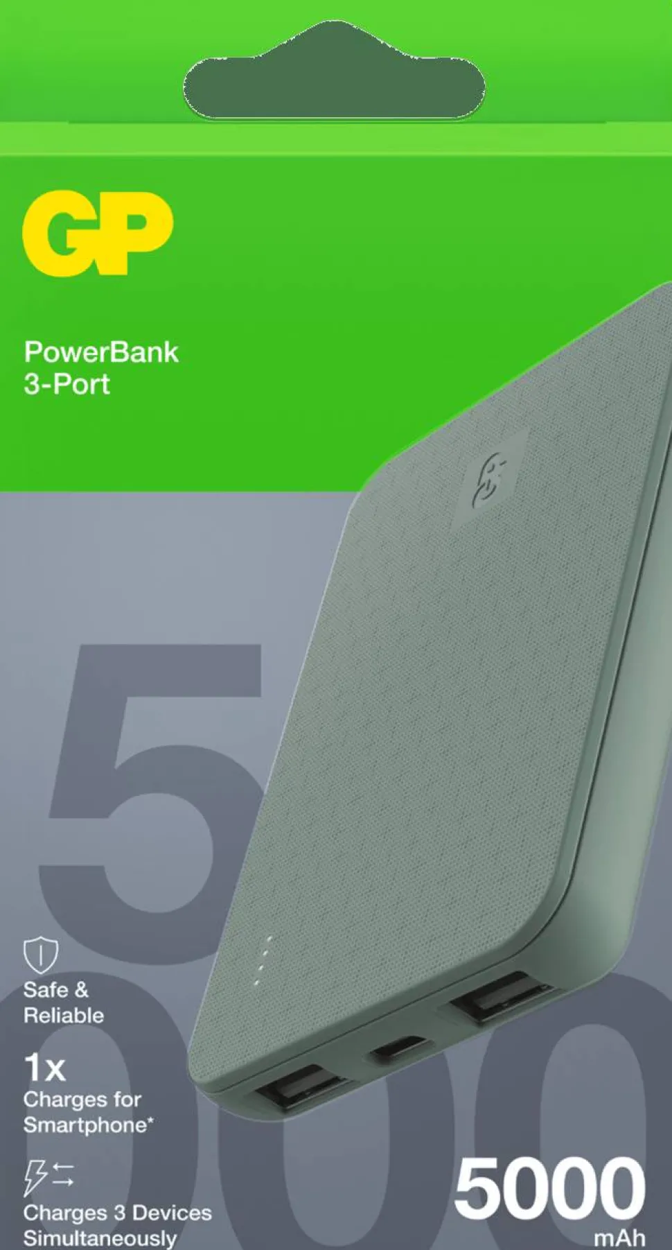 GP Batterier Powerbank Plus 5000 mAh Grey
