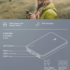 GP Batterier Powerbank Plus 5000 mAh Grey