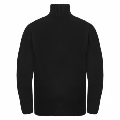 Gridarmor Men's Snøkrystall Solid Half Zip Ullgenser Black Beauty