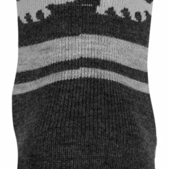 Gridarmor Striped Bear Merino Socks Dark Grey Melange