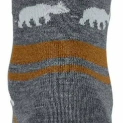 Gridarmor Striped Bear Merino Socks Grey/Beige/White