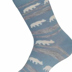 Gridarmor Striped Bear Merino Socks Blue Shadow