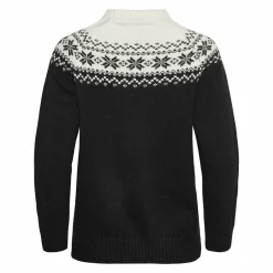 Gridarmor Women’s Snøkrystall Round Neck Ullgenser Black/White