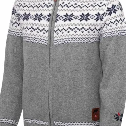 Gridarmor Women's Snøstjerne Full Zip Ullgenser Mid Grey Melange