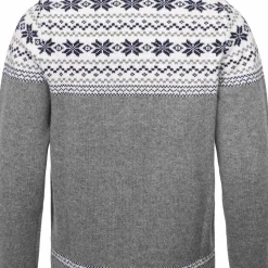 Gridarmor Women's Snøstjerne Full Zip Ullgenser Mid Grey Melange