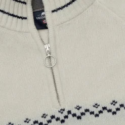 Gridarmor Women's Snøstjerne Half Zip Ullgenser Bright White