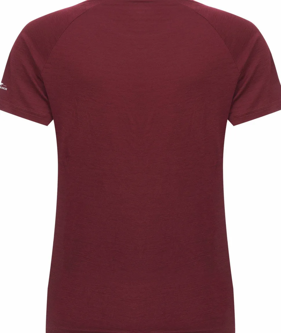 Gridarmor Women's Thin Merino Tee Tawny Port