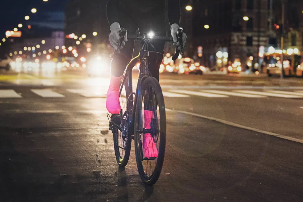 Gripgrab Flandrien Waterproof Knitted Road Shoe Covers Pink