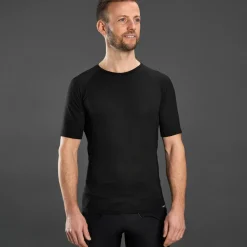 Gripgrab Merino Polyfibre Short Sleeve Base Layer Navy