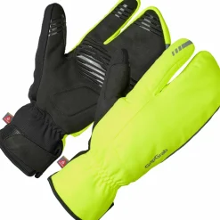 Gripgrab Nordic 2 Windproof Deep Winter Lobster Gloves Yellow Hi-Vis