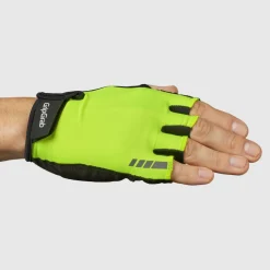 Gripgrab ProRide RC Max Padded Short Finger Summer Gloves Yellow Hi-Vis