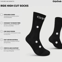 Gripgrab RIDE High Cut Socks Black