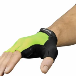 Gripgrab Ride Padded Short Finger Summer Gloves Yellow Hi-vis