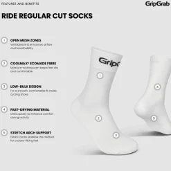 Gripgrab RIDE Regular Cut Socks White