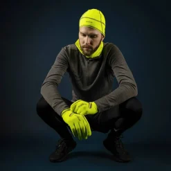 Gripgrab Running Expert Hi-Vis Touchscreen Winter Gloves Yellow Hi-Vis