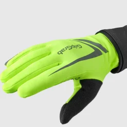 Gripgrab Running Expert Hi-Vis Touchscreen Winter Gloves Yellow Hi-Vis