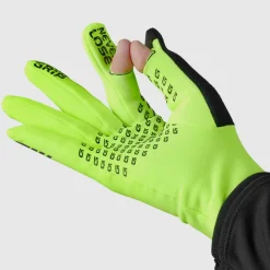 Gripgrab Running Expert Hi-Vis Touchscreen Winter Gloves Yellow Hi-Vis