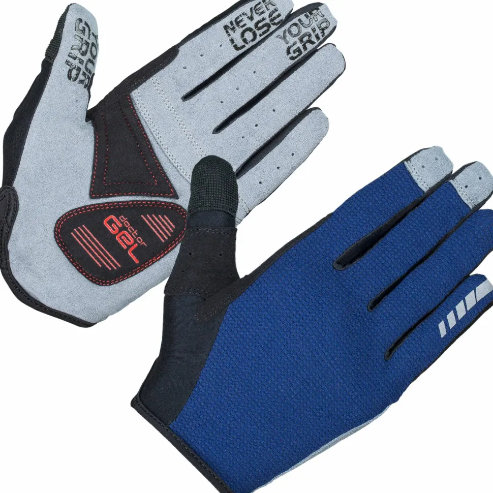 Gripgrab Shark Padded Full Finger Glove Navy