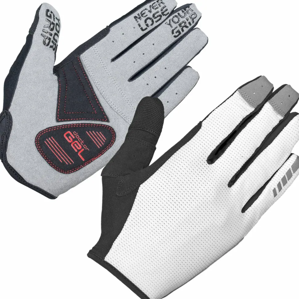 Gripgrab Shark Padded Full Finger Glove White