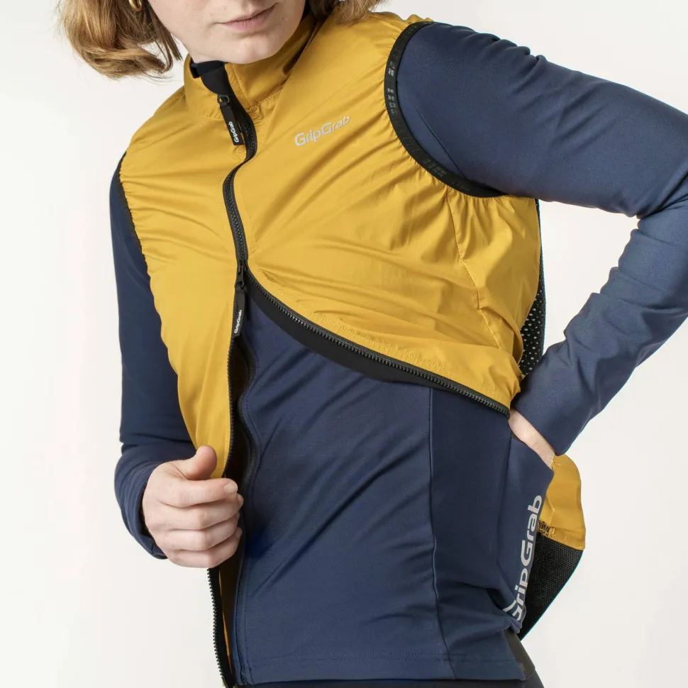 Gripgrab Women's GripGrab PACR Windproof Lightweight Vest Mustard Yellow