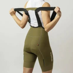 Gripgrab Women's GripGrab PACR Bib Shorts Olive Green