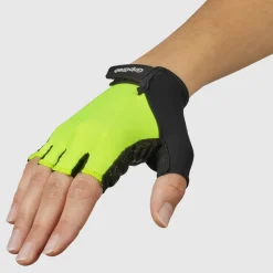 Gripgrab Women's ProRide RC Max Padded Short Finger Summer Gloves Yellow Hi-Vis