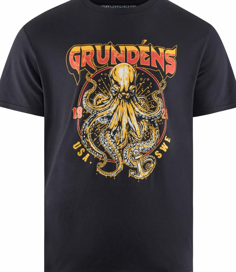 Grundéns Men's Rocktopus Ss T-Shirt Black