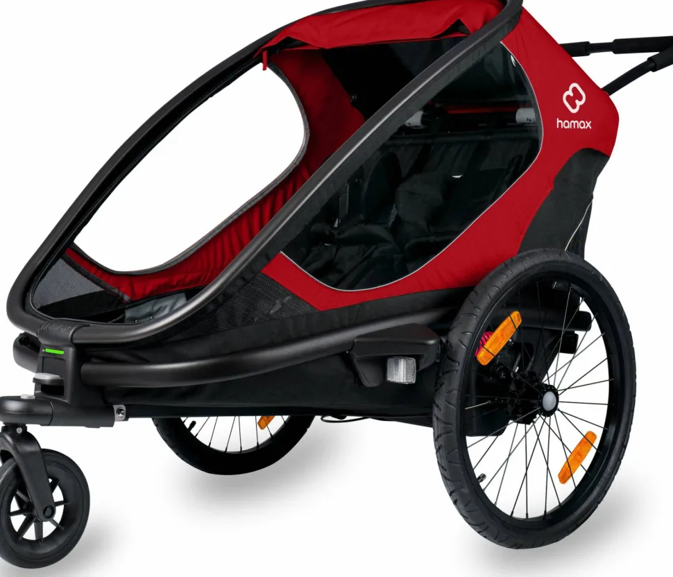 Hamax Outback (+ Bicycle Arm & Stroller Wheel) Red/Black