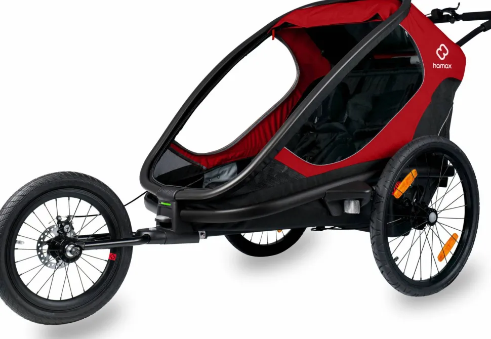 Hamax Outback (+ Bicycle Arm & Stroller Wheel) Red/Black