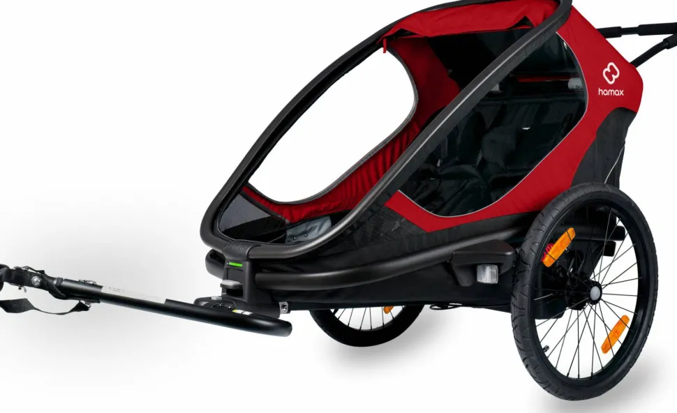 Hamax Outback (+ Bicycle Arm & Stroller Wheel) Red/Black