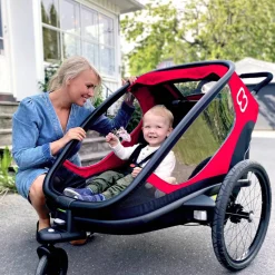 Hamax Outback (+ Bicycle Arm & Stroller Wheel) Red/Black