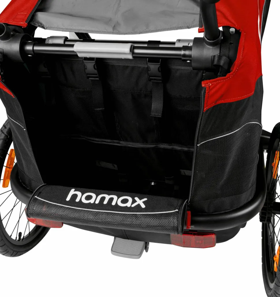 Hamax Outback (+ Bicycle Arm & Stroller Wheel) Red/Black