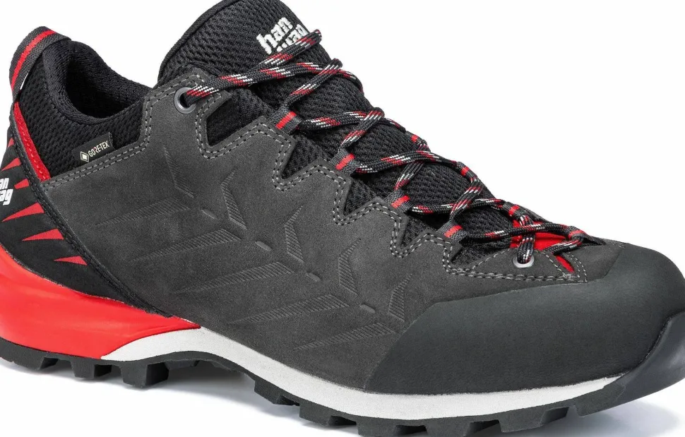 Hanwag Men's Makra Pro Low Gore-Tex Asphalt/Red