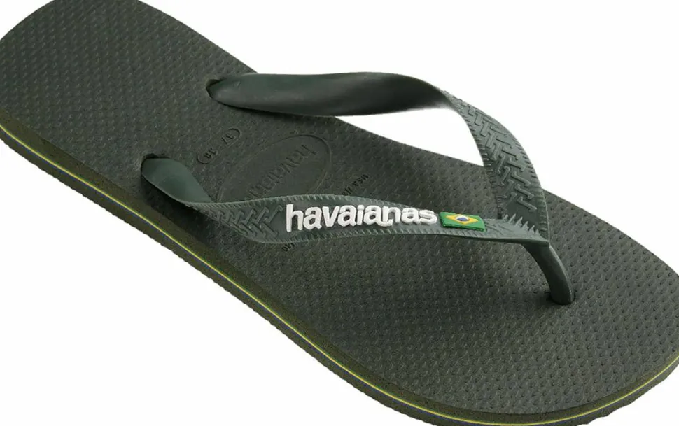 Havaianas Men's Brazil Logo Green Olive/Green Olive